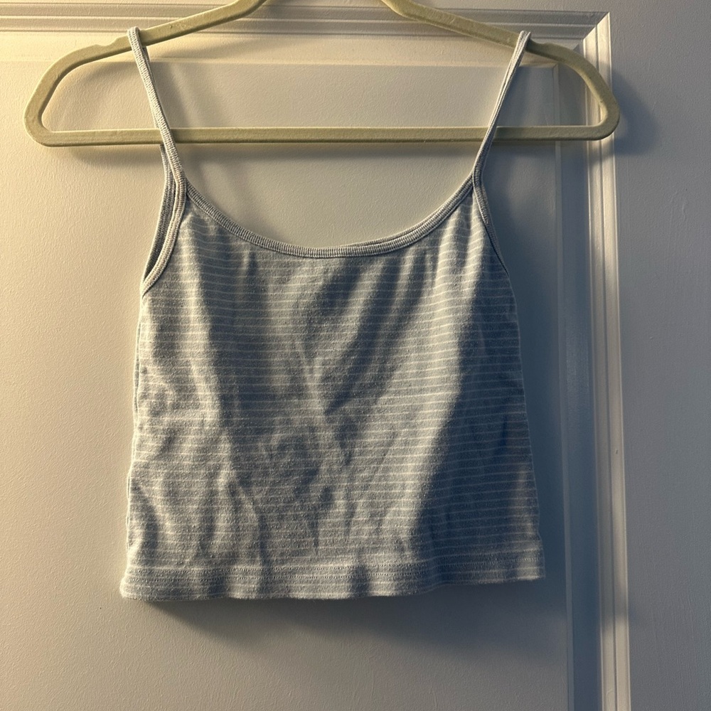 Brandy Melville Light Blue Striped Tank Top